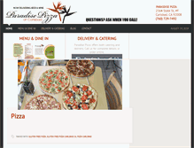 Tablet Screenshot of paradisepizzainc.com